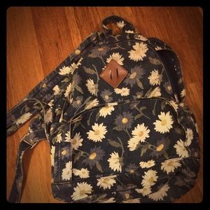 Denim Floral daisy backpack